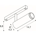 track spot GRIP! M 48V DALI (DEEP & RECESSED TRACK) cardanic IP20, gold, black dimmable