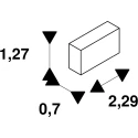 SLV end cap LEDSTRIP SURFACE FLAT M