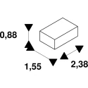 SLV mounting bracket LEDSTRIP SURFACE FLAT M