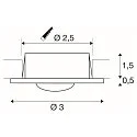 SLV LED Recessed luminaire DEKLED LED warmwhite, LED warm white