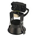 SLV Ceiling recessed luminaire HORN GU10 Downlight, round, max. 50W, clip springs, black