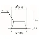Recessed luminaire HORN-T QPAR111, GU10, 230V