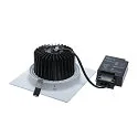 SLV LED Ceiling recessed spot NEW TRIA DL SET, square, COB LED, 2700K, 30°, incl. Driver, Clip springs, white