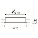 SLV LED Recessed luminaire OCCULDAS 14 LED, white, 15W, 3000K
