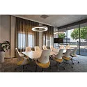 LED Pendant luminaire MEDO RING 90 LED, 58W, 105°, 3000K, black