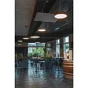 SLV LED Ceiling luminaire MEDO 90 LED Pendant luminaire, 120W, 120°, 3000K, silver grey
