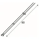 WIRE LUMINAIRE, for TENSEO low-voltage wire system, QR-C51, chrome