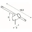 SLV SYROS, Wire luminaire for TENSEO low-voltage wire system, QR-C51, chrome