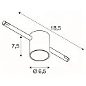 COMET, Wire luminaire for TENSEO low-voltage wire system, QR-C51, partly satinated glass, chrome