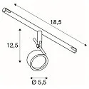SALUNA, Wire luminaire for TENSEO low-voltage wire system, QR-C51, chrome