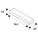 SLV Flex coupler for 1-Phase High Voltage track, silver grey