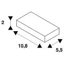 SLV Feed-In for 1-Phase High Voltage track,integrated version, protective conductor left, white