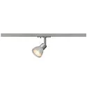Spot PURIA GU10 50W for 1-Phase track, silver grey
