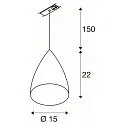 SLV Pendant luminaire TONGA IV Shade white