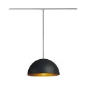 Pendant luminaire FORCHINI M E27 40W for 1-Phase track, black / gold