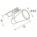 SLV 1-Phase Spot AVO, GU10, incl. 1-Phase adaptor, silver grey