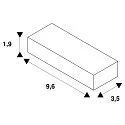 Eutrac Adaptor for 3-Phase High voltage Track, silver grey