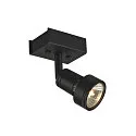 Wall luminaire PURI 1 Ceiling luminaire, GU10, max. 1x50W, with Decoring, black