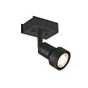 Wall luminaire PURI 1 Ceiling luminaire, GU10, max. 1x50W, with Decoring, black