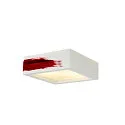 SLV Plaster Ceiling luminaire GL 104 E27, rectangular, white plaster