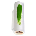 SLV Wall luminaire PLASTRA Tube, plaster, white, 2xGU10