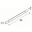 SLV LED Wall luminaire TRUKKO 90cm, chrome/white, 11,4W, SMD LED, 3000K, IP44
