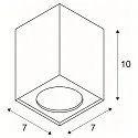 Ceiling luminaire ALTRA DICE silver grey/black