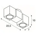 Ceiling luminaire ALTRA DICE II silver grey/black
