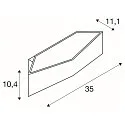 LED Wall luminaire CARISO WL-4 LED, 2x 9W LED, 2700K