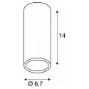 Ceiling luminaire ENOLA B CL-1, IP20, Ø 6,7cm / H 14cm, GU10 QPAR51, aluminium, black