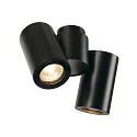 Wall-/Ceiling spot ENOLA B SPOT DOUBLE, 2-heads, 2x GU10 QPAR51,  rotatable, swivelling, aluminium, white