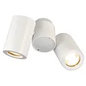 SLV Wall-/Ceiling spot ENOLA B SPOT DOUBLE, 2-heads, 2x GU10 QPAR51,  rotatable, swivelling, aluminium, white
