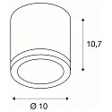 SLV LED Ceiling luminaire ENOLA C CL-1, IP20, Ø 10cm / H 10.7cm, 12W 3000K 850lm 35°, white