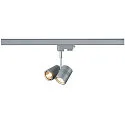 Spot BIMA 2 GU10 2x50W, incl. 3-Phase adapter, silver grey