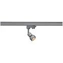 Spotlight PURI Lampenkopf, GU10, max. 50W, incl. 3-Phase adapter, silver-grey