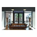 SLV Wall-/Ceiling luminaire MELAN Glass satinated