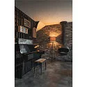 FENDA Floor lamp II tripod, E27 max. 40W, H 133.5cm, shade excl., black