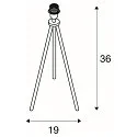 SLV Table lamp FENDA BASE II Tripod, E27 max. 40W, shade excl., black