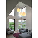 SLV Pendant luminaire ROTOBALL E27, silver-grey, whiteer Kunststoff, E27