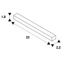 SLV Accessories for EASYTEC II Flexible Ceiling holder for roof slope, silver grey