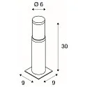 SLV LED Outdoor luminaire TRUST LED Floor lamp, 8,6W, 3000K, IP55, height 30cm