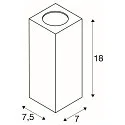 Outdoor luminaire THEO WALL OUT Wall luminaire, square, GU10, IP44