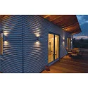Wall luminaire THEO WALL OUT, 2xGU10, square, silver grey