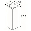 Wall luminaire THEO WALL OUT, 2xGU10, square, silver grey