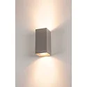 SLV Wall luminaire BIG THEO UP-DOWN OUT ES111, square, GU10, max. 2x75W, silver grey