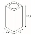 SLV Wall luminaire BIG THEO UP-DOWN OUT ES111, square, GU10, max. 2x75W, anthracite