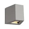 LED Outdoor luminaire OUT BEAM LED Wall luminaire, double beam, 3000K, IP44, silver grey