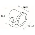 SLV Outdoor spot NAUTILUS, QPAR511, IP55, GU10 max. 35W, stainless steel, 150 cm cable incl.