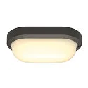 LED Outdoor luminaire TERANG 2 Wall-/Ceiling luminaire, oval, 120°, SMD LED, 3000K, IP44, anthracite
