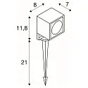 Outdoor LED spot NAUTILUS 10 CUBE, IP65 IK04, 9W 3000K 520lm 45°, anthracite